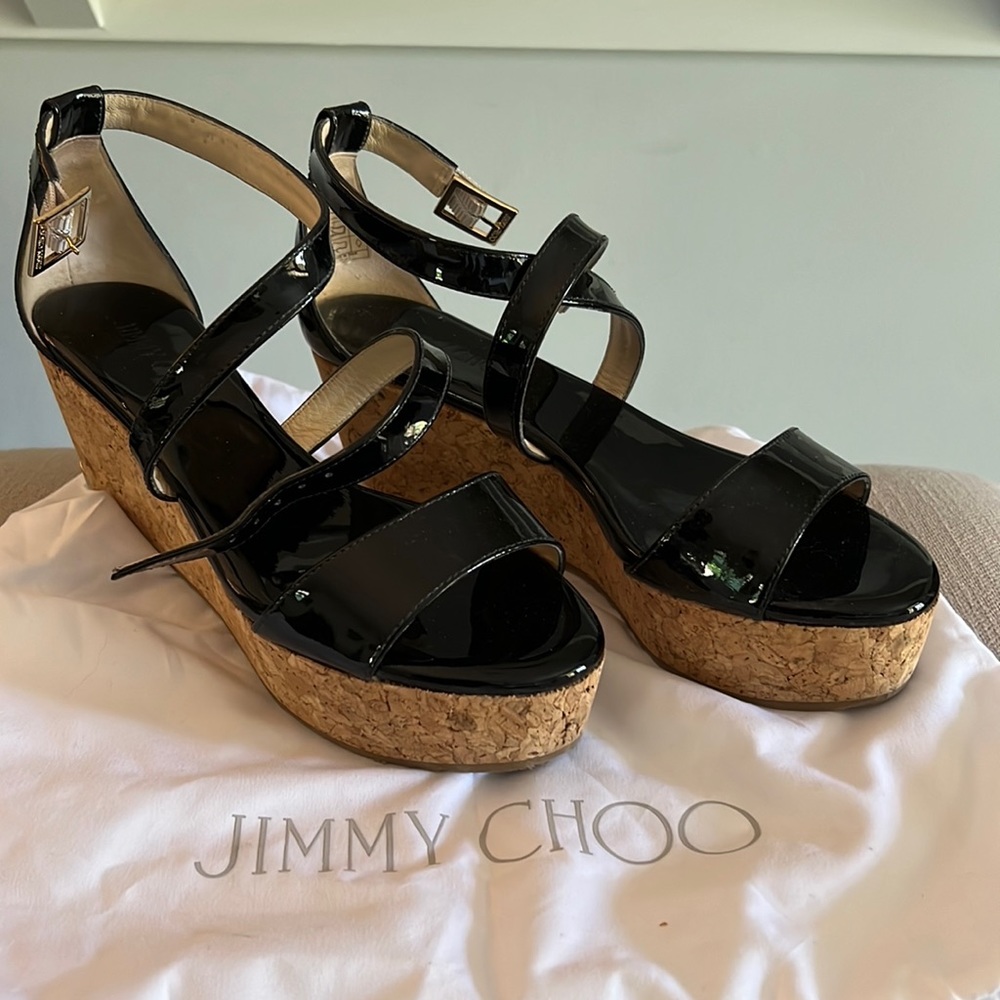 Authentic Jimmy Choo Portia 70 platform sandal. Size 37 1/2.